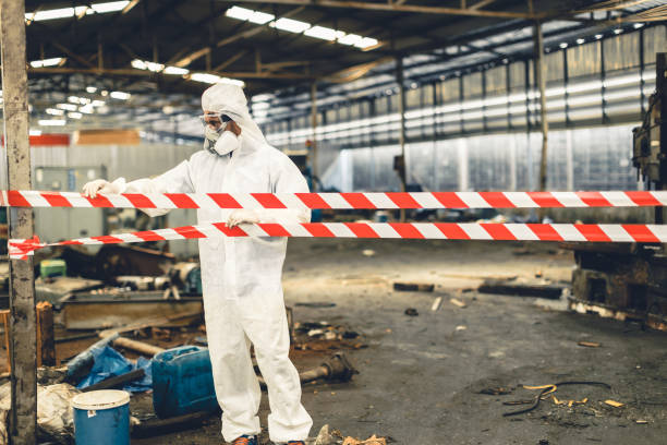 Professional Hoarding Cleanup technician working in Hemet, CA